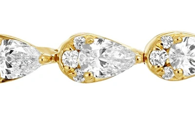 Shop Bony Levy Pear Cut Diamond Tennis Bracelet In Yellow Gold/ Diamond