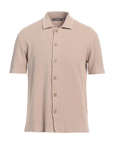 Shop Daniele Fiesoli Man Shirt Beige Size S Cotton