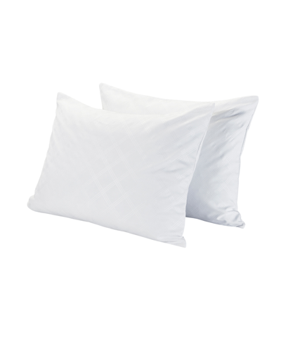 Vibe Embossed Gel-infused Memory Foam Cluster 2-pack Pillow, Standard In White