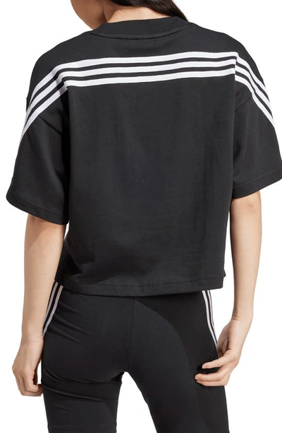 Shop Adidas Originals Future Icons 3-stripes Cotton T-shirt In Black