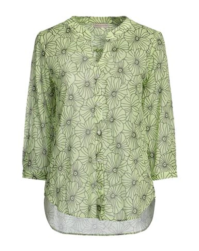 Shop Camicettasnob Woman Shirt Light Green Size 10 Cotton