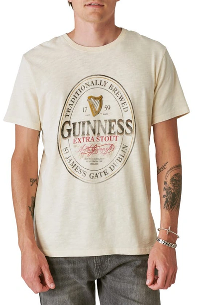 Shop Lucky Brand X Guinness Cotton Graphic T-shirt In Parchment