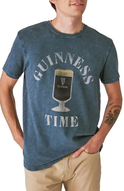 Shop Lucky Brand Guinness Time Cotton Graphic T-shirt In Midnight Navy