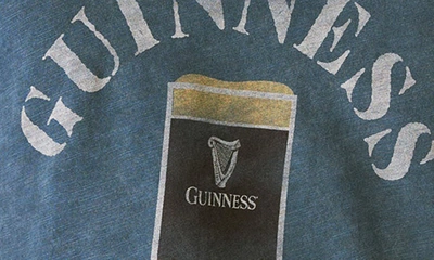 Shop Lucky Brand Guinness Time Cotton Graphic T-shirt In Midnight Navy