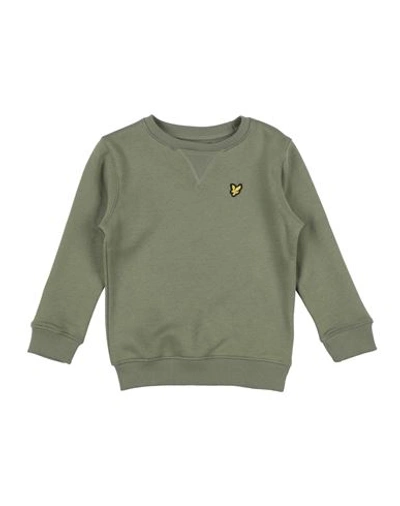 Shop Lyle & Scott Toddler Boy Sweatshirt Military Green Size 7 Cotton, Polyester