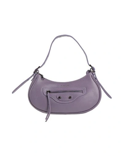 Shop My-best Bags Woman Shoulder Bag Purple Size - Leather
