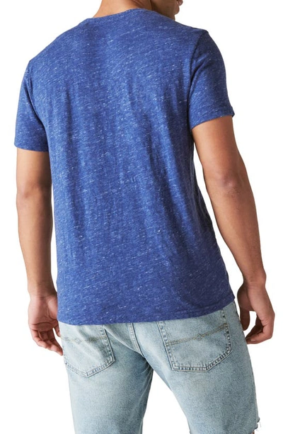 Lucky Brand Cotton Blend Pocket T-shirt In Blue Depths