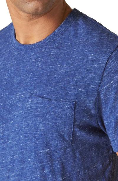 Lucky Brand Cotton Blend Pocket T-shirt In Blue Depths