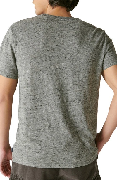 Lucky Brand Cotton Blend Pocket T-shirt In Heather Grey