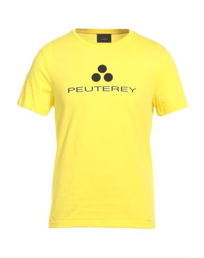 Shop Peuterey Man T-shirt Yellow Size 3xl Cotton