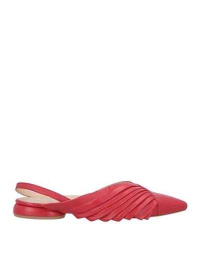 Shop Nora New York Woman Ballet Flats Red Size 8 Soft Leather