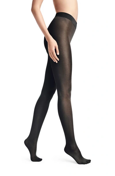 Shop Wolford Pure Shimmer Concealer Tights In Black