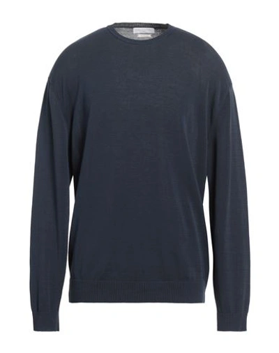 Shop Daniele Fiesoli Man Sweater Midnight Blue Size Xxl Cotton