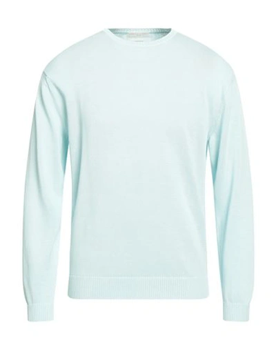 Shop Daniele Fiesoli Man Sweater Sky Blue Size M Cotton