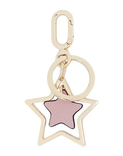 Shop Furla Venus Keyring Star Woman Key Ring Pink Size - Metal, Soft Leather