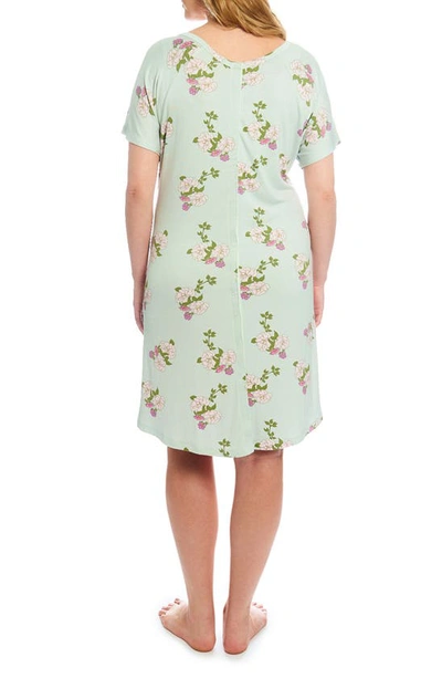 Shop Everly Grey Rosa Jersey Maternity Hospital Gown In Peony