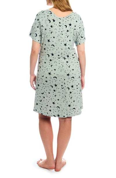 Shop Everly Grey Rosa Jersey Maternity Hospital Gown In Twinkle Night
