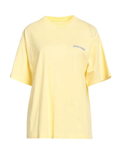 Shop Opening Ceremony Woman T-shirt Yellow Size S Cotton