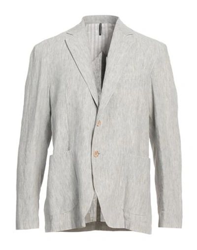 Shop Harmont & Blaine Man Blazer Light Grey Size 40 Linen