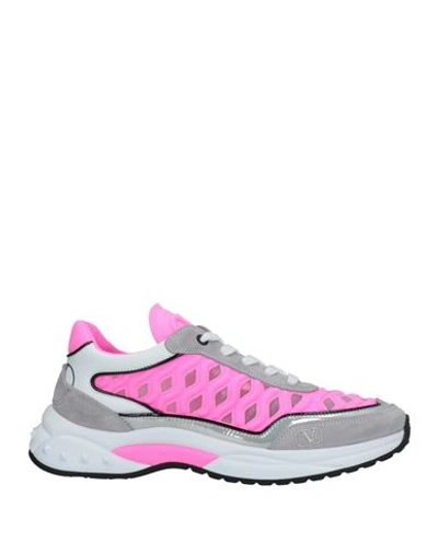 Shop Valentino Garavani Woman Sneakers Pink Size 7.5 Soft Leather, Textile Fibers