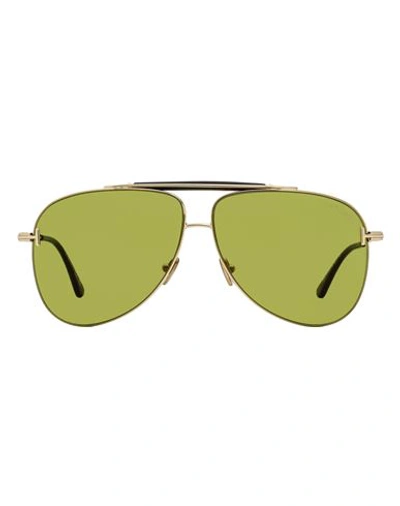 Shop Tom Ford Brady Pilot Tf1018 Sunglasses Man Sunglasses Gold Size 60 Metal, Acetate