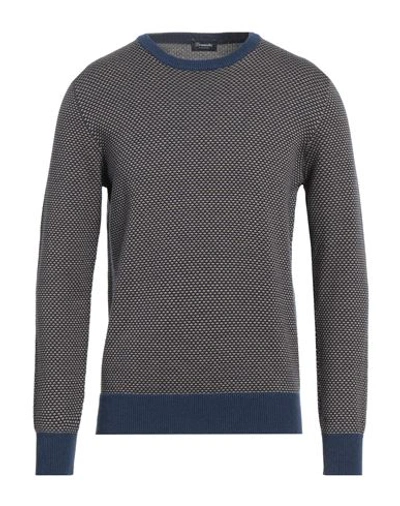 Shop Drumohr Man Sweater Slate Blue Size 38 Cotton
