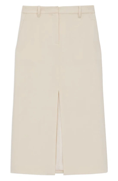 Shop Theory Front Vent A-line Skirt In Rice