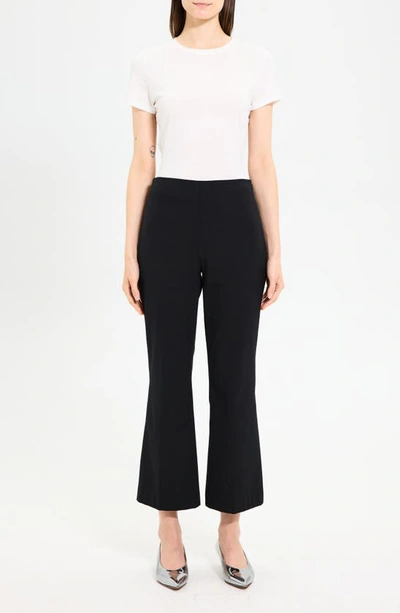 Shop Theory Tailored Flare Crop Pants In Black