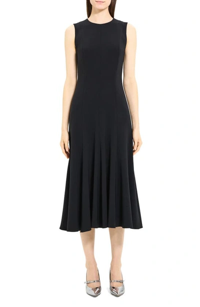 Shop Theory Sleeveless Midi Dress In Black