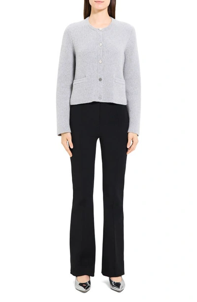 Theory Women's Felted Wool & Cashmere Knit Cardigan In Light Heather Grey