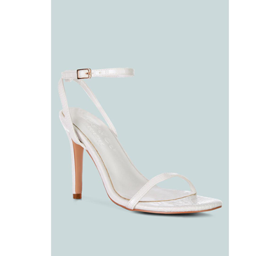 Shop Rag & Co Blondes Womens Croc High Heeled Sandal In Off White