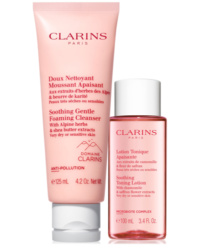 Shop Clarins 2-pc. Soothing Cleansing Skincare Set In No Color