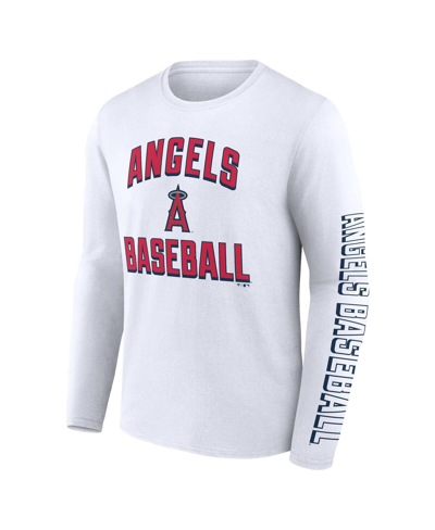 Fanatics Men's  Red, White Los Angeles Angels Two-pack Combo T-shirt Set In Red,white