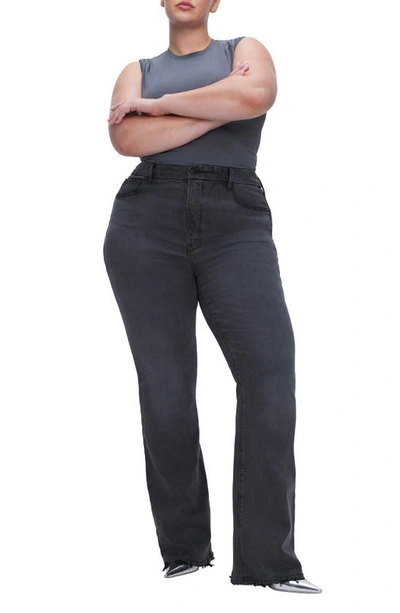 Shop Good American Good Classic Bootcut Jeans In Black321