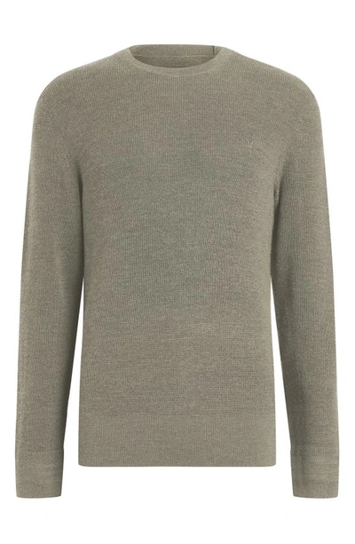 Shop Allsaints Ivar Slim Fit Crewneck Merino Wool Sweater In Planet Grey
