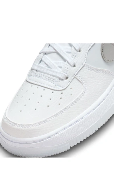 Shop Nike Kids' Air Force 1 Sneaker In White/ Silver/ Platinum