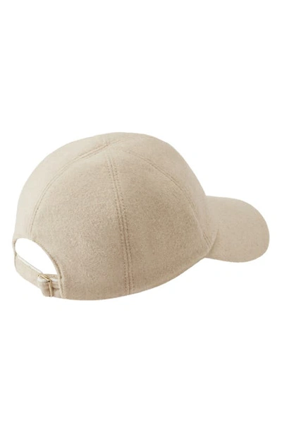 Shop Helen Kaminski Adwa Wool Blend Baseball Hat In Oatmeal