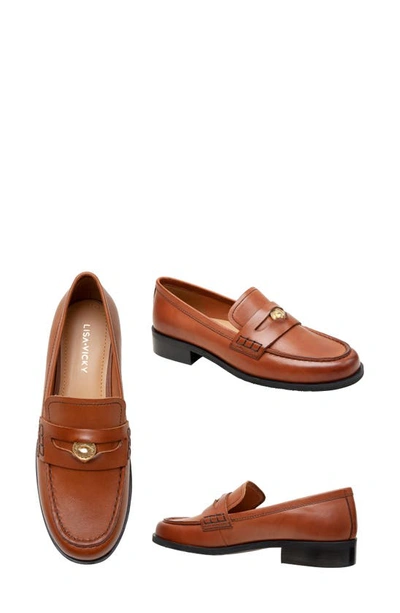 Shop Lisa Vicky Gambit Penny Loafer In Whiskey