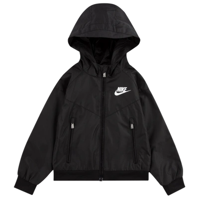 Shop Nike Boys  Windrunner Jacket In Black/white