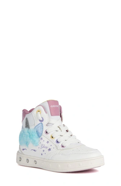 Geox Kids' Skylin Unicorn Sneaker In White/ Multicolor | ModeSens