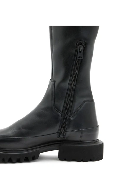 Shop Allsaints Leona Over The Knee Boot In Black