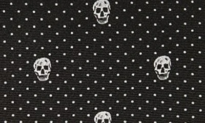 Shop Alexander Mcqueen Skull Silk Tie In Black/ White