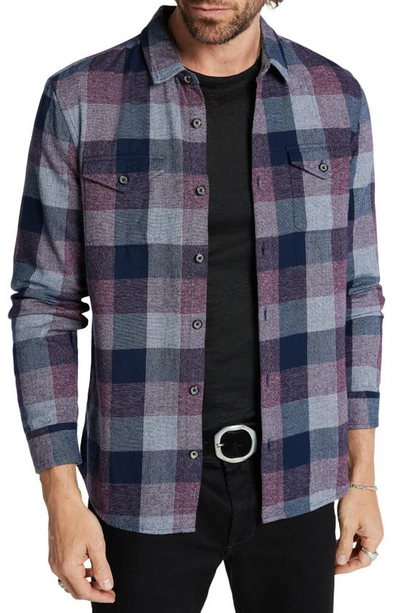 Shop John Varvatos Dale Plaid Button-up Shirt In Ink Blue