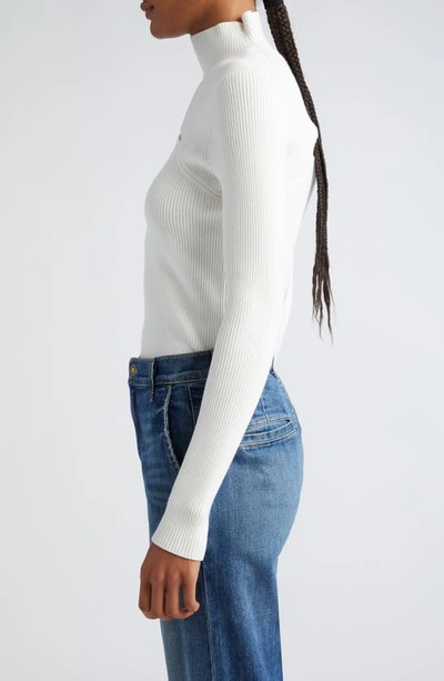 Shop Ramy Brook Lexi Asymmetric Cutout Sweater In Ivory