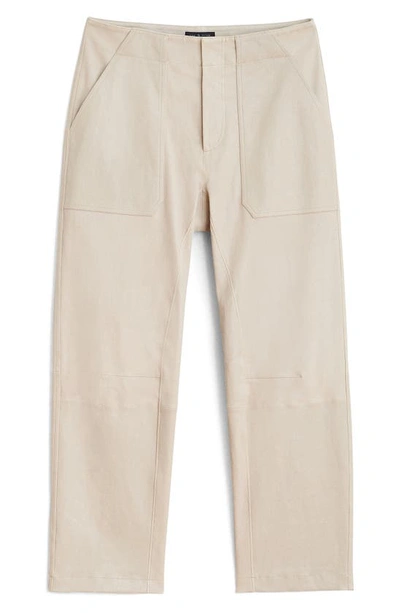 Shop Rag & Bone Layton Leather Workwear Pants In Stone