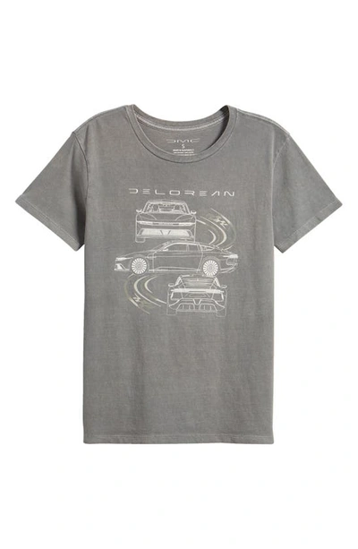 Shop Golden Hour X Delorean Cotton Graphic T-shirt In Black