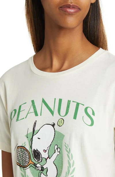 Shop Golden Hour X Peanuts® Tennis Cotton Graphic T-shirt In White Ivory