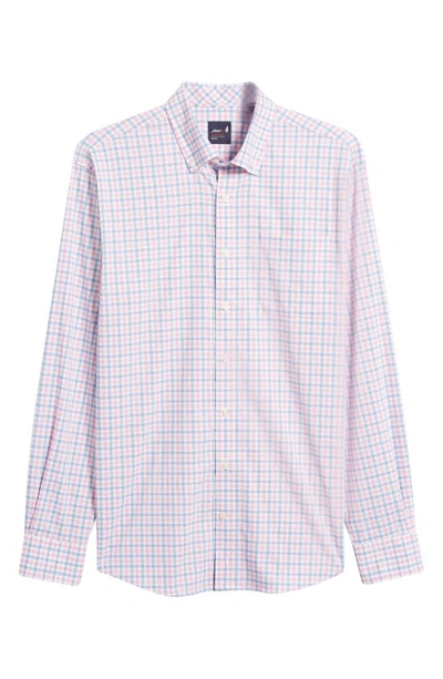 Shop Johnnie-o Rylen Prep-formance Check Button-down Shirt In Calypso