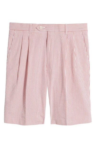 Berle Seersucker Shorts In Red