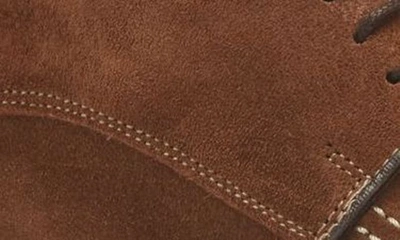 Crosby Square Croft Apron Toe Derby In Cigar Suede